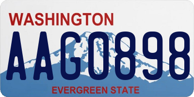 WA license plate AAG0898