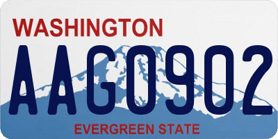 WA license plate AAG0902