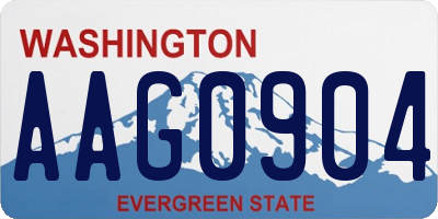 WA license plate AAG0904