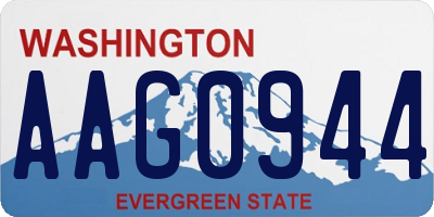 WA license plate AAG0944
