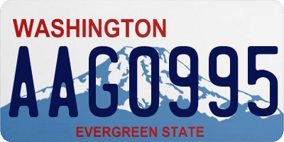 WA license plate AAG0995