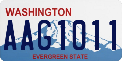 WA license plate AAG1011