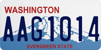 WA license plate AAG1014