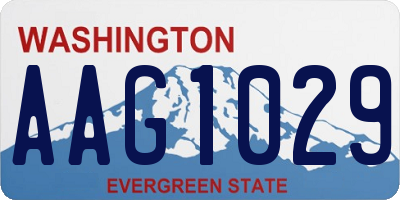 WA license plate AAG1029