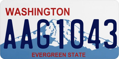 WA license plate AAG1043
