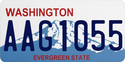 WA license plate AAG1055