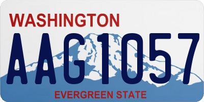 WA license plate AAG1057