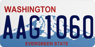 WA license plate AAG1060