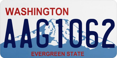 WA license plate AAG1062