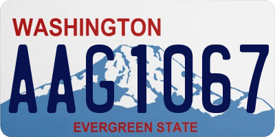 WA license plate AAG1067