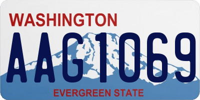 WA license plate AAG1069