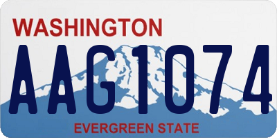 WA license plate AAG1074