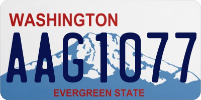 WA license plate AAG1077