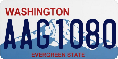 WA license plate AAG1080
