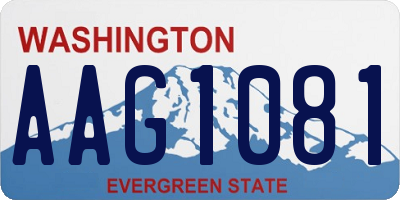 WA license plate AAG1081