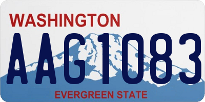 WA license plate AAG1083