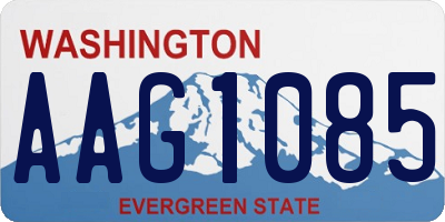 WA license plate AAG1085