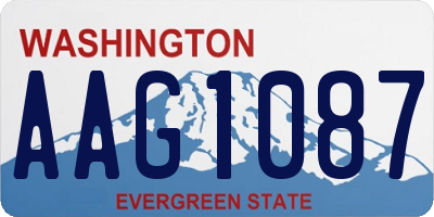 WA license plate AAG1087