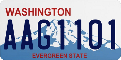 WA license plate AAG1101