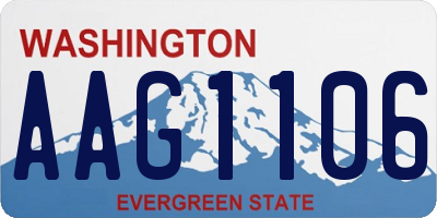 WA license plate AAG1106