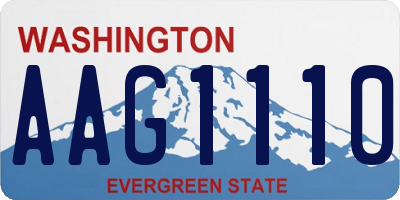 WA license plate AAG1110