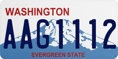 WA license plate AAG1112