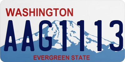 WA license plate AAG1113