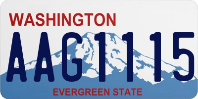 WA license plate AAG1115