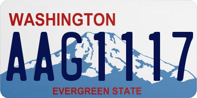 WA license plate AAG1117