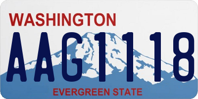 WA license plate AAG1118