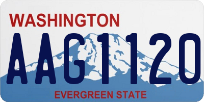 WA license plate AAG1120