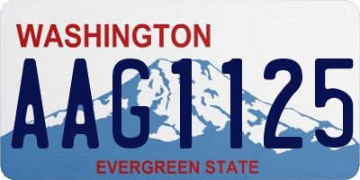 WA license plate AAG1125