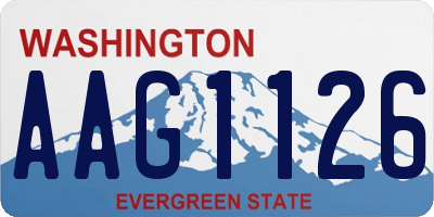 WA license plate AAG1126