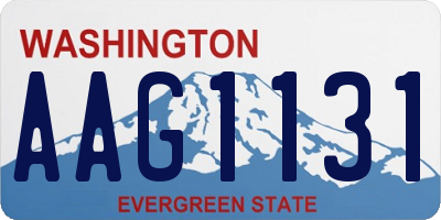 WA license plate AAG1131
