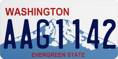 WA license plate AAG1142