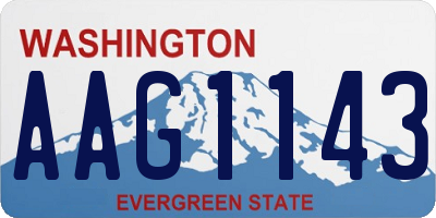 WA license plate AAG1143
