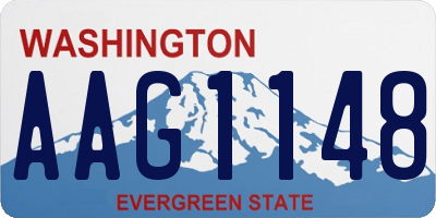 WA license plate AAG1148
