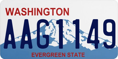 WA license plate AAG1149