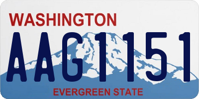 WA license plate AAG1151