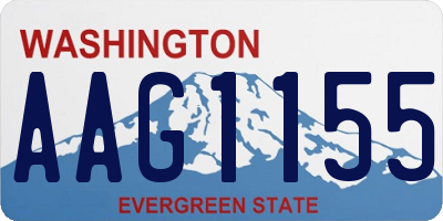 WA license plate AAG1155