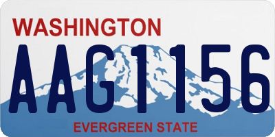 WA license plate AAG1156