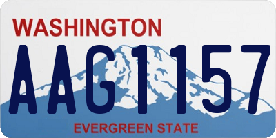 WA license plate AAG1157