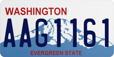 WA license plate AAG1161