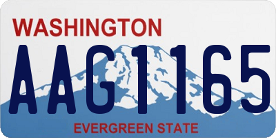 WA license plate AAG1165