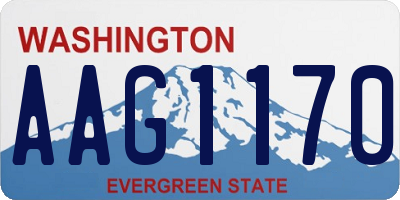 WA license plate AAG1170