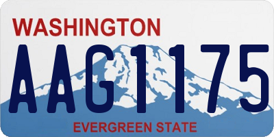WA license plate AAG1175