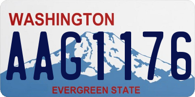 WA license plate AAG1176