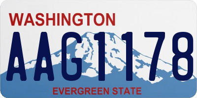 WA license plate AAG1178