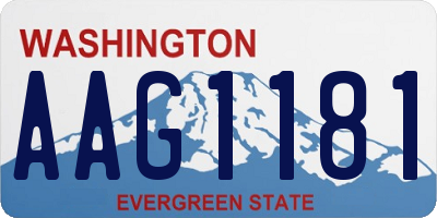 WA license plate AAG1181