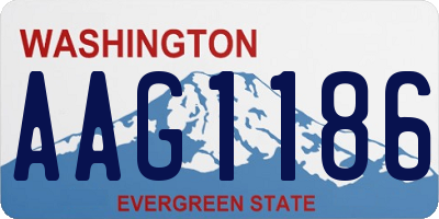 WA license plate AAG1186